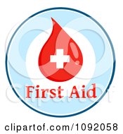 Poster, Art Print Of First Aid Blood Drop Circle