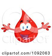 Clipart Happy Blood Guy Royalty Free Vector Illustration