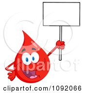 Blood Guy Holding Up A Blank Sign