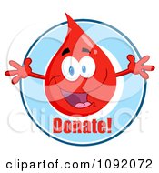 Clipart Blood Guy Asking You To Donate Royalty Free Vector Illustration