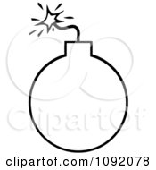 Clipart Outlined Bomb Royalty Free Vector Illustration