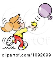 Poster, Art Print Of Girl Fisting A Balloon