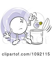 Clipart Moodie Character Tossing An Idea In The Trash Can Royalty Free Vector Illustration by Johnny Sajem