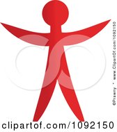 Clipart Happy Red Person Royalty Free Vector Illustration