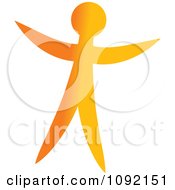 Clipart Happy Yellow Person Royalty Free Vector Illustration