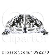 Clipart 3d Brain Character Over A Sign Royalty Free CGI Illustration