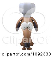 Clipart 3d Depressed Chef Dachshund Dog 1 Royalty Free CGI Illustration by Julos
