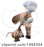 Clipart 3d Depressed Chef Dachshund Dog 2 Royalty Free CGI Illustration by Julos