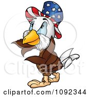 Poster, Art Print Of American Bald Eagle Wearing An Uncle Sam Hat