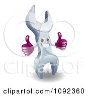 Poster, Art Print Of 3d Happy Thumbs Up Wrench Character