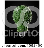Poster, Art Print Of 3d Light Bulb Made Of Green Leaves