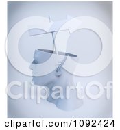 Clipart 3d Arrow Sign Emerging From A Human Head Royalty Free CGI Illustration