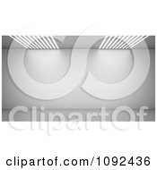 Clipart 3d Interior Of Slit Lights Shining On A Blank Wall Royalty Free CGI Illustration by Mopic