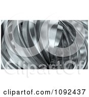 Poster, Art Print Of 3d Shiny Abstract Metal Twisting