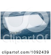 3d Blank White Floating Sign In Water