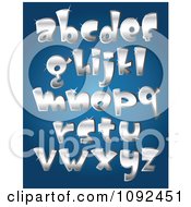 Poster, Art Print Of 3d Silver Sparkly Lowercase Letter Design Elements
