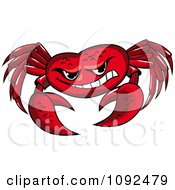 Clipart Evil Crab Royalty Free Vector Illustration