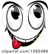 Clipart Face Sticking Its Tongue Out Royalty Free Vector Illustration