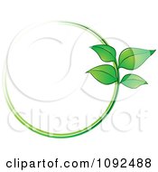 Poster, Art Print Of Green Leaf And Tendril Circle