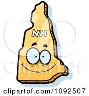 Poster, Art Print Of Happy Yellow New Hampshire State Character