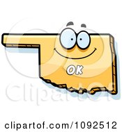 Clipart Happy Yellow Oklahoma State Character Royalty Free Vector Illustration