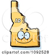 Clipart Happy Yellow Idaho State Character Royalty Free Vector Illustration