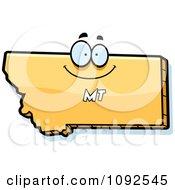 Poster, Art Print Of Happy Yellow Montana State Character