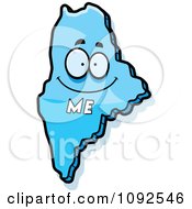 Clipart Mad Blue Maine State Character Royalty Free Vector Illustration