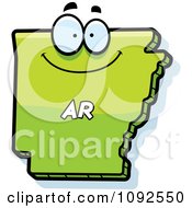 Poster, Art Print Of Happy Green Arkansas State Character