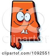 Clipart Happy Orange Alabama State Character Royalty Free Vector Illustration