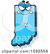 Clipart Mad Blue Indiana State Character Royalty Free Vector Illustration