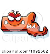 Clipart Mad Orange Massachusetts State Character Royalty Free Vector Illustration