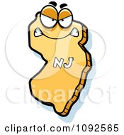 Poster, Art Print Of Mad Yellow New Jersey State Character