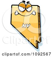 Clipart Mad Yellow Nevada State Character Royalty Free Vector Illustration