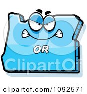 Clipart Mad Blue Oregon State Character Royalty Free Vector Illustration