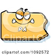 Poster, Art Print Of Mad Yellow Pennsylvania State Character