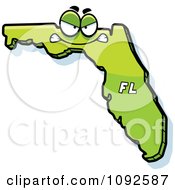 Clipart Mad Green Florida State Character Royalty Free Vector Illustration