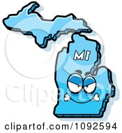Poster, Art Print Of Mad Blue Michigan State Character