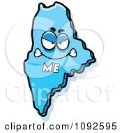 Clipart Happy Blue Maine State Character Royalty Free Vector Illustration
