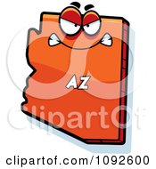 Clipart Mad Orange Arizona State Character Royalty Free Vector Illustration