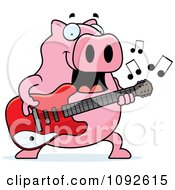 Poster, Art Print Of Chubby Pig Guitarist