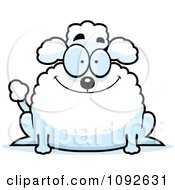 Clipart Chubby Smiling Poodle Royalty Free Vector Illustration