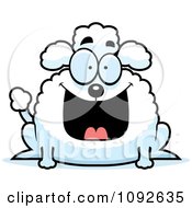 Clipart Chubby Grinning Poodle Royalty Free Vector Illustration