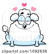 Clipart Chubby Poodle In Love Royalty Free Vector Illustration