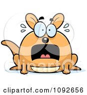 Clipart Chubby Kangaroo Panicking Royalty Free Vector Illustration