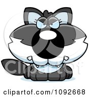 Clipart Mad Baby Wolf Royalty Free Vector Illustration