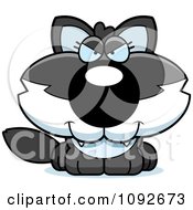 Clipart Sly Baby Wolf Royalty Free Vector Illustration