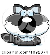Clipart Cute Baby Wolf Royalty Free Vector Illustration