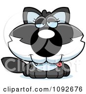 Clipart Goofy Baby Wolf Royalty Free Vector Illustration