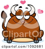 Poster, Art Print Of Chubby Bull In Love